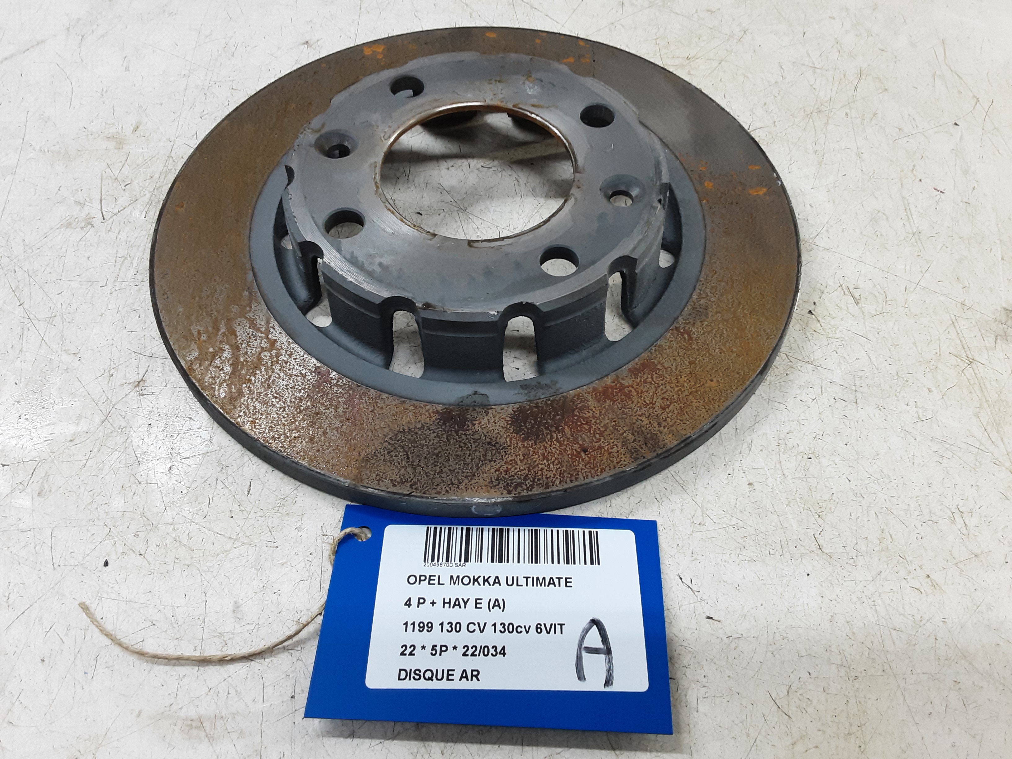 DISQUE ARRIERE Opel MOKKA 10/20 +