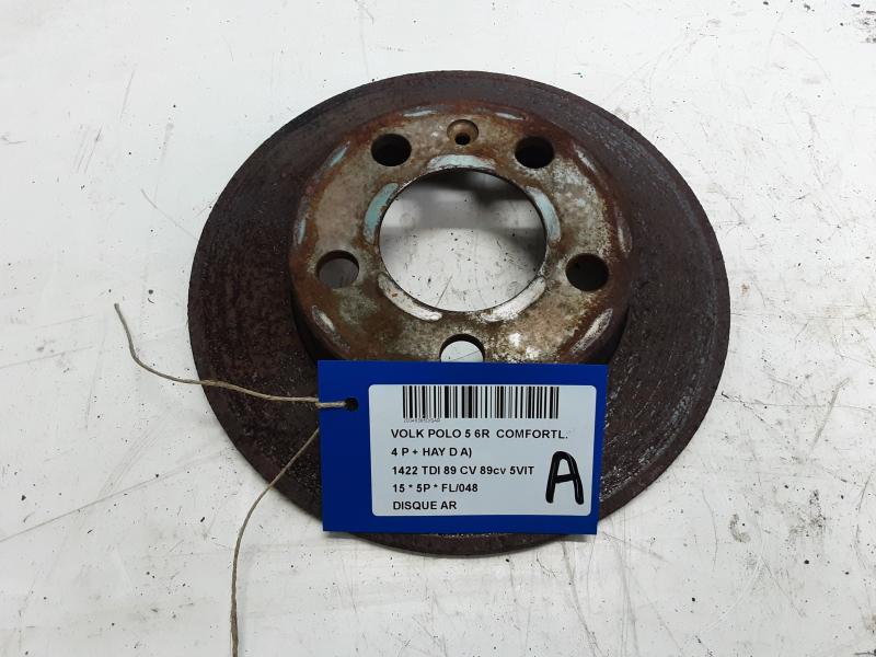 DISQUE ARRIERE Vw POLO (6R) FaceLift 5/14 - 17