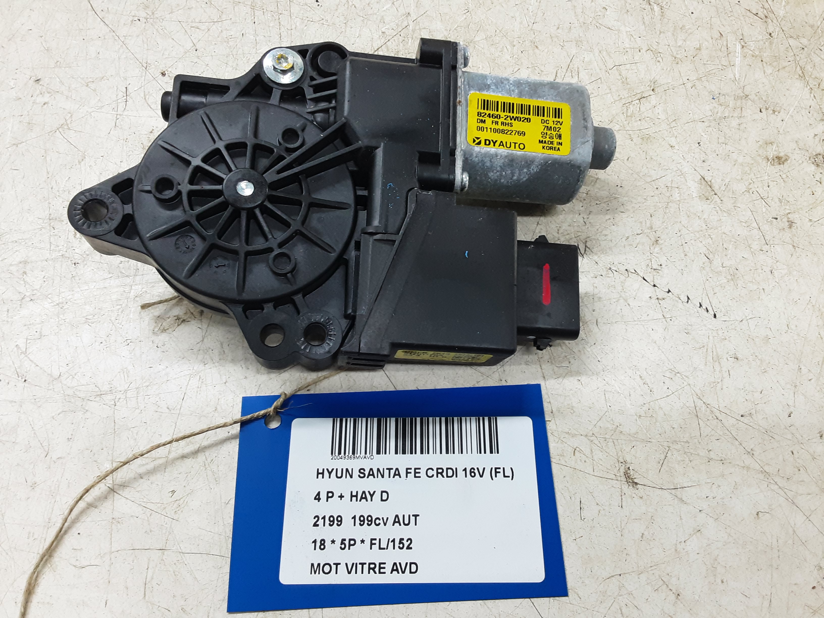 MOTEUR DE VITRE DE PORTE AVANT DROITE Hyundai SANTE FE (4) FaceLift 10/16 - 3/21