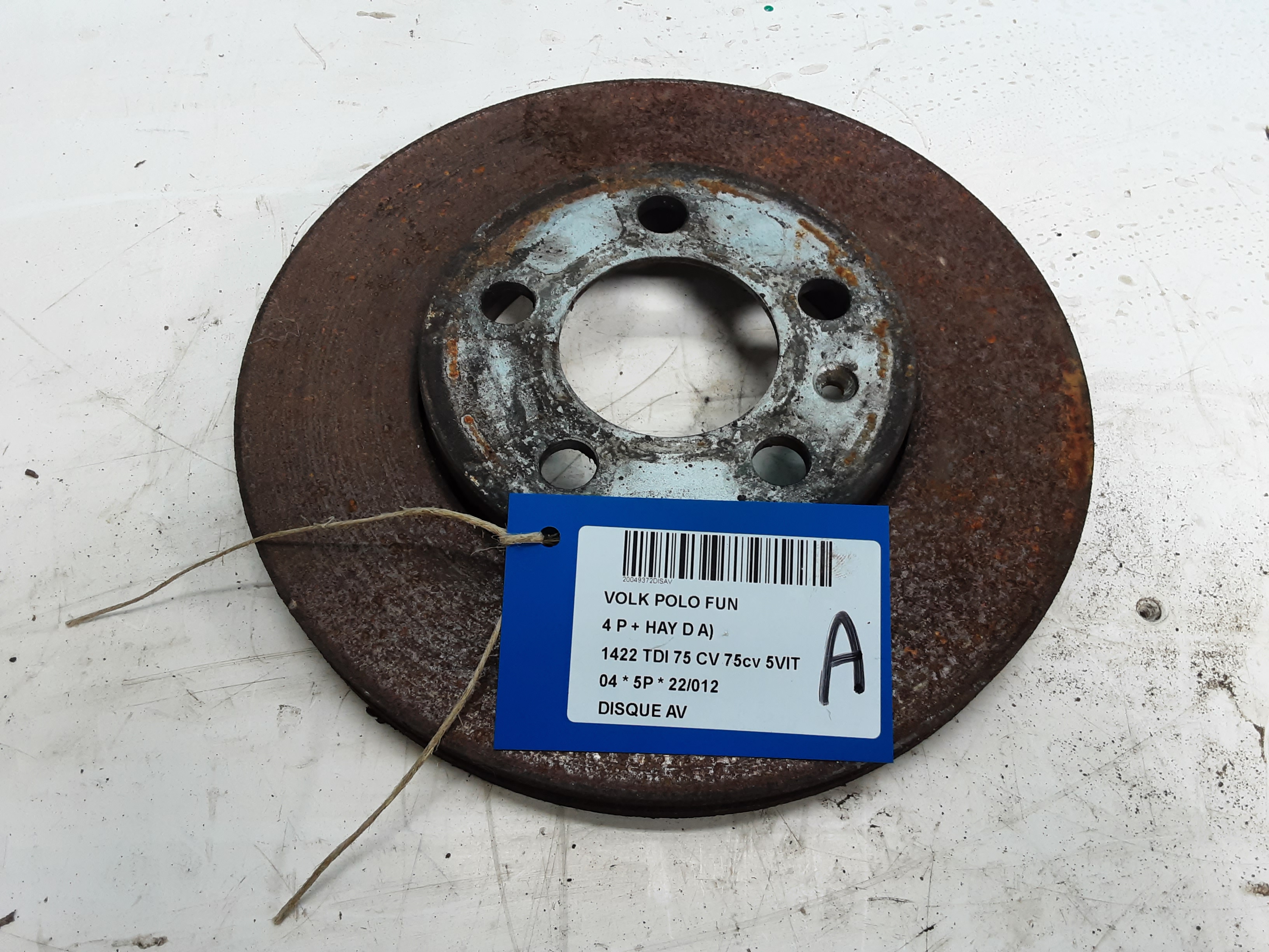 REMSCHIJF VOOR Vw POLO (9N) 2/02 - 4/05