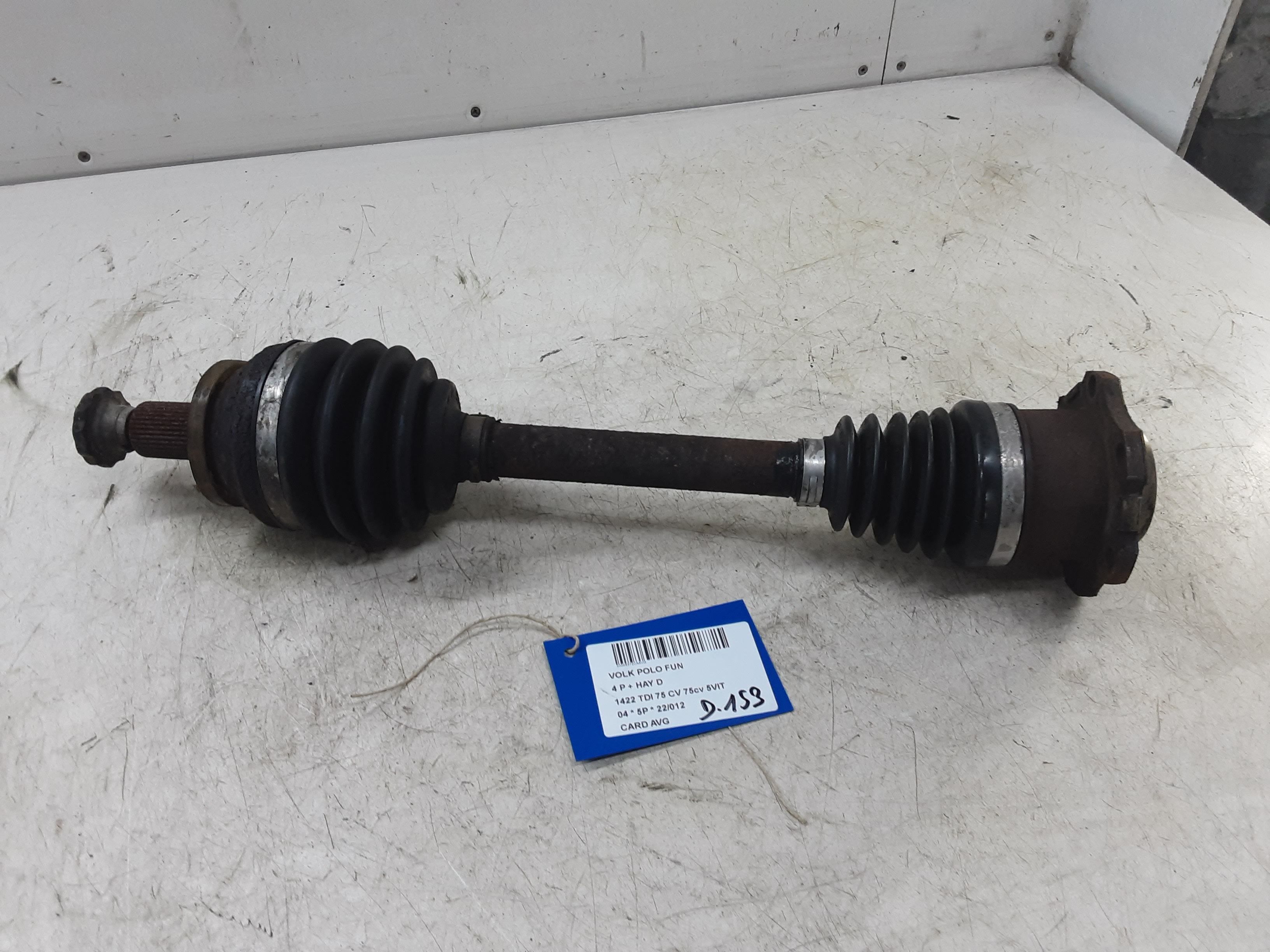 AANDRIJFAS VOOR LINKS Vw POLO (9N) 2/02 - 4/05