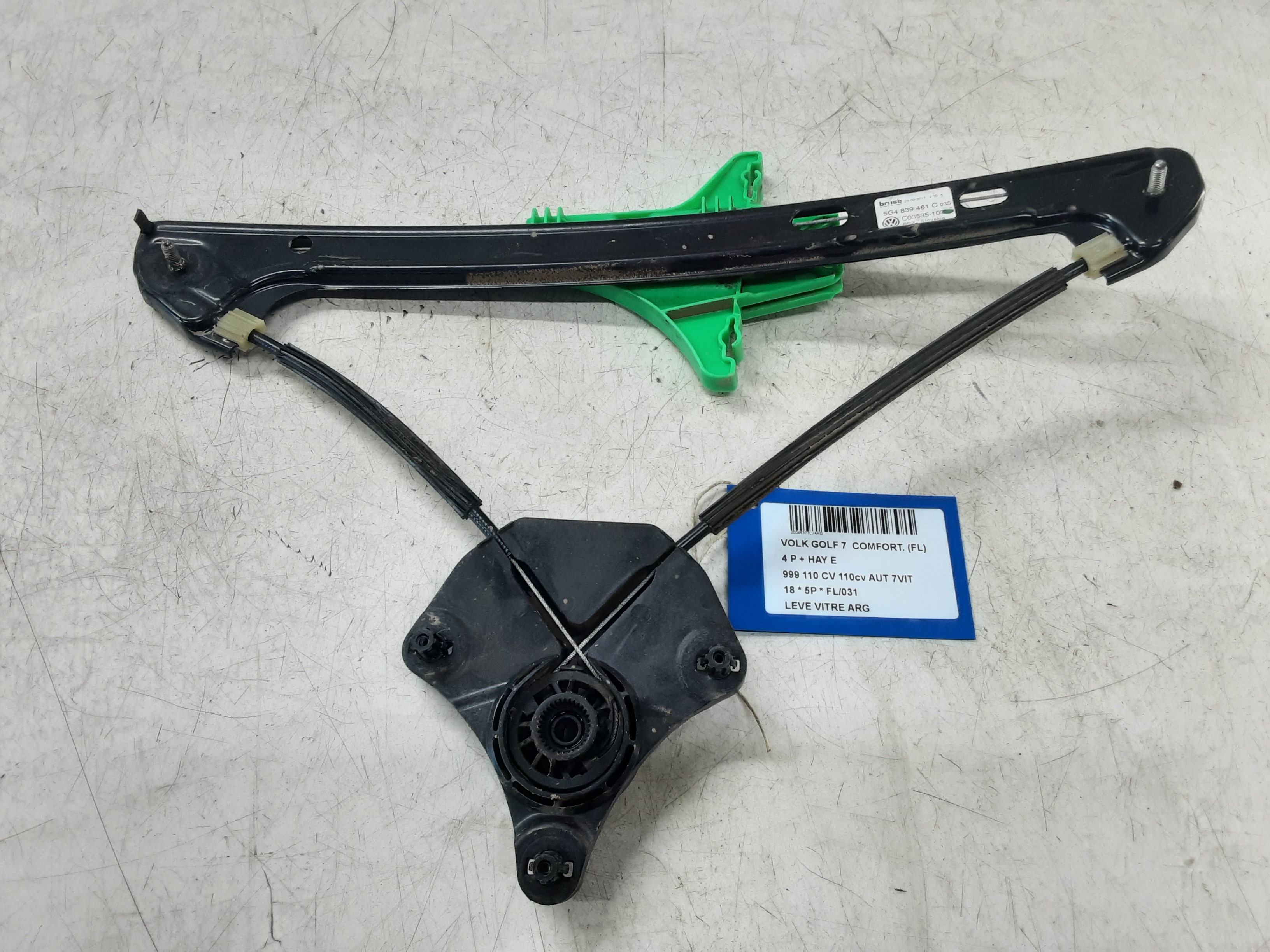 LEVE-VITRE DE PORTE ARRIERE GAUCHE Vw GOLF VII 1/17 - 2/20 FaceLift