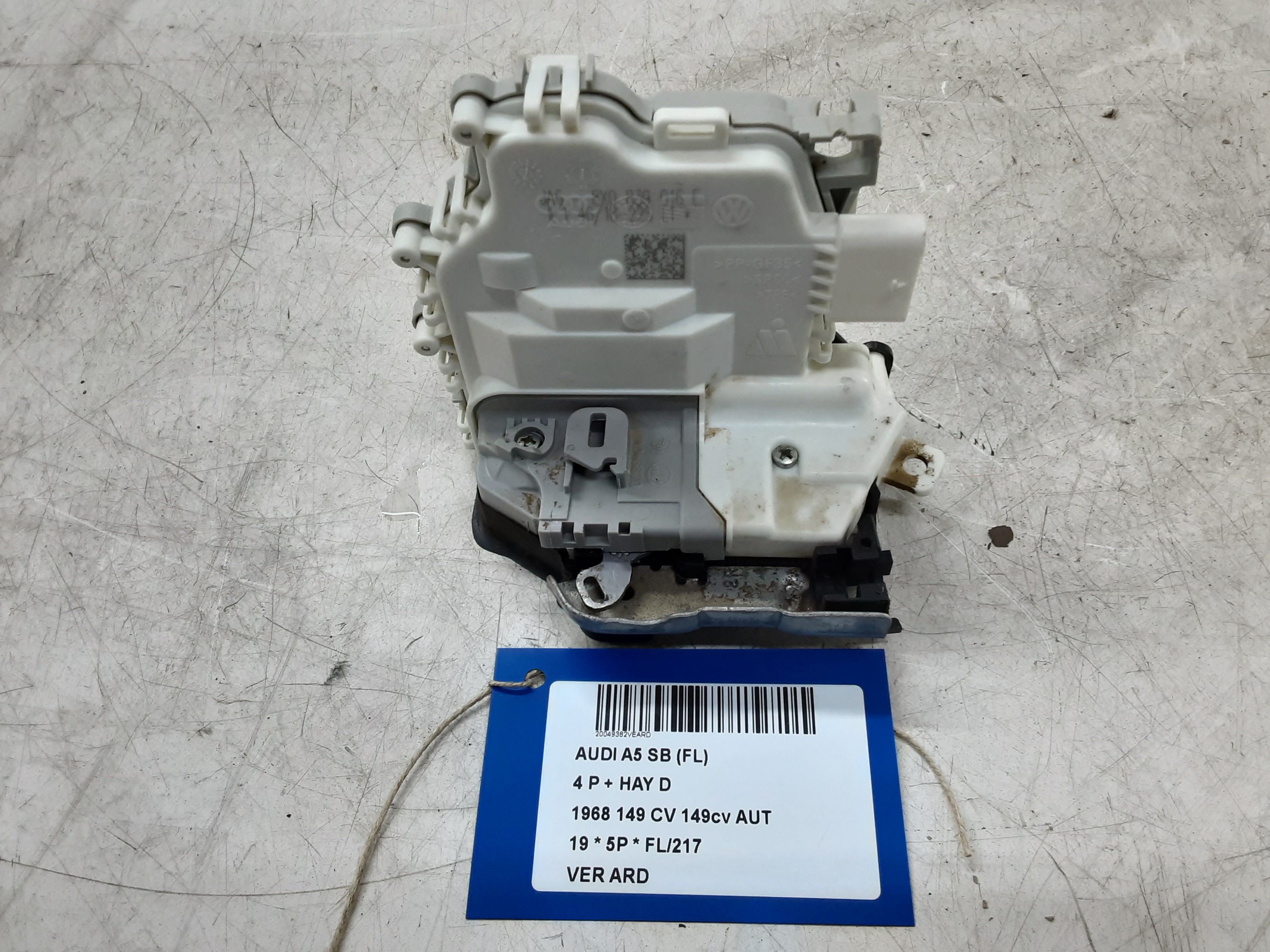 VERGRENDELING ACHTER RECHTS Audi A5 (3) 5/16+