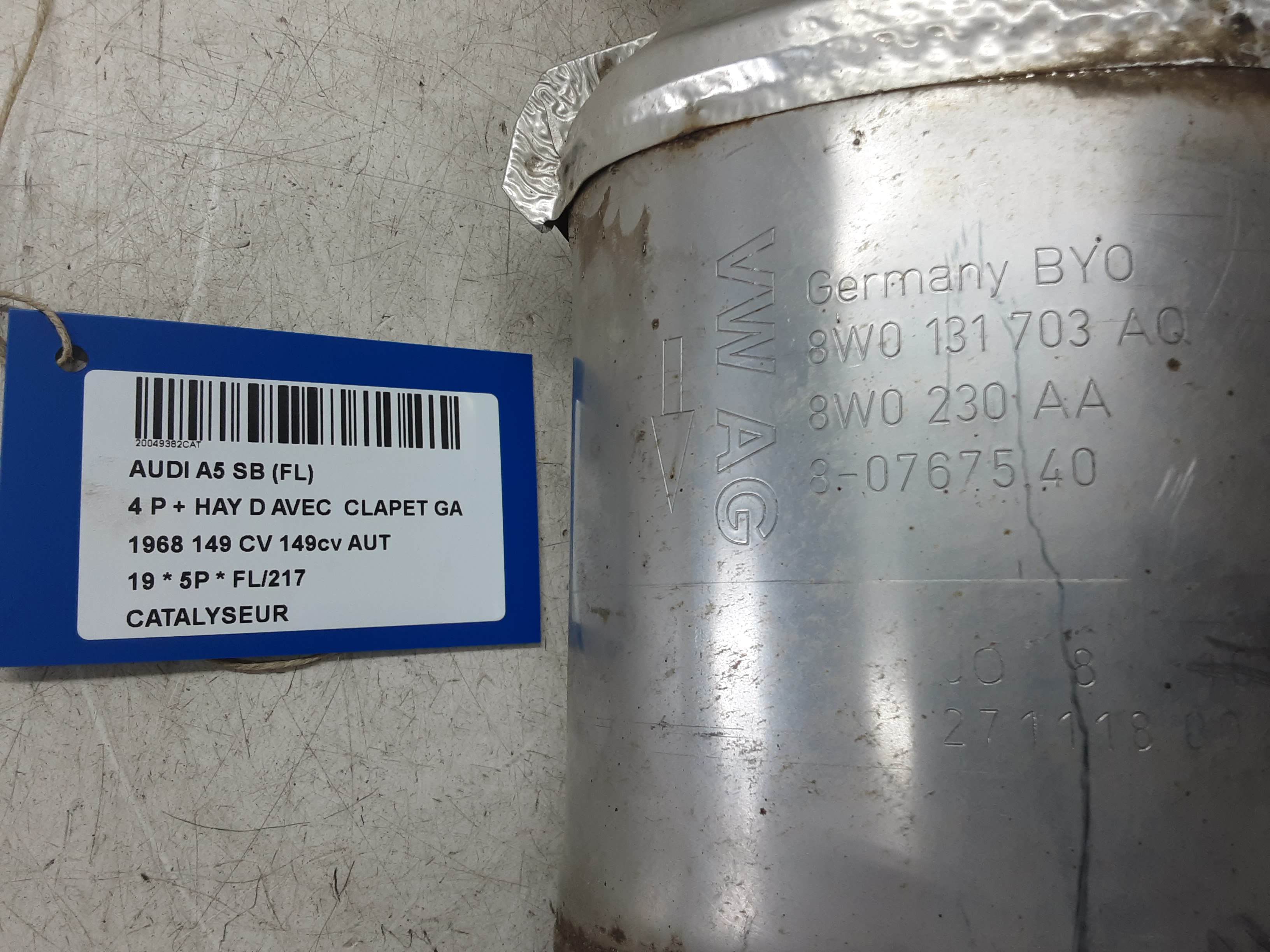 KATALYSATOR Audi A5 (3) 5/16+