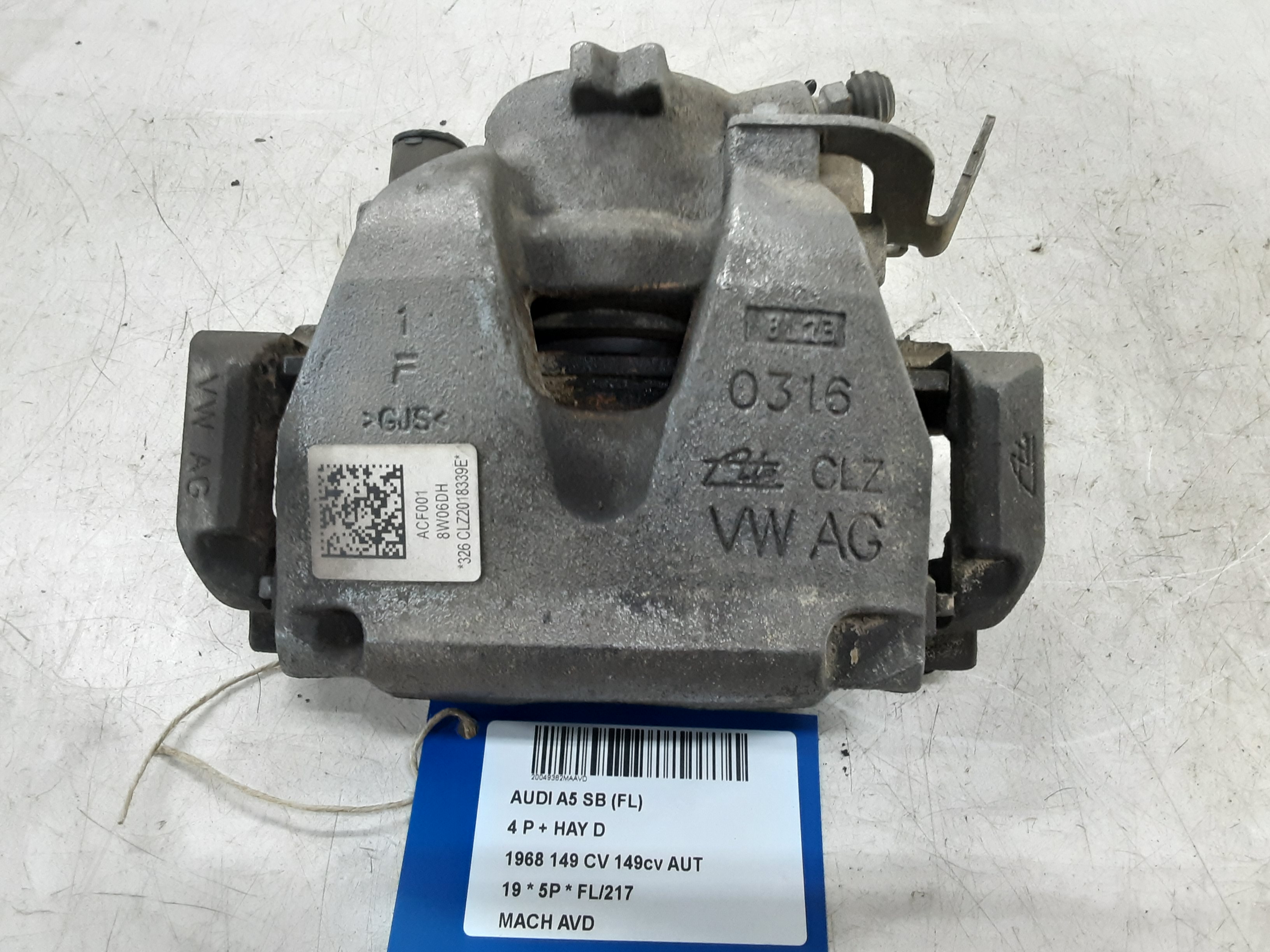 REMKLAUW VOOR RECHTS Audi A5 (3) 5/16+