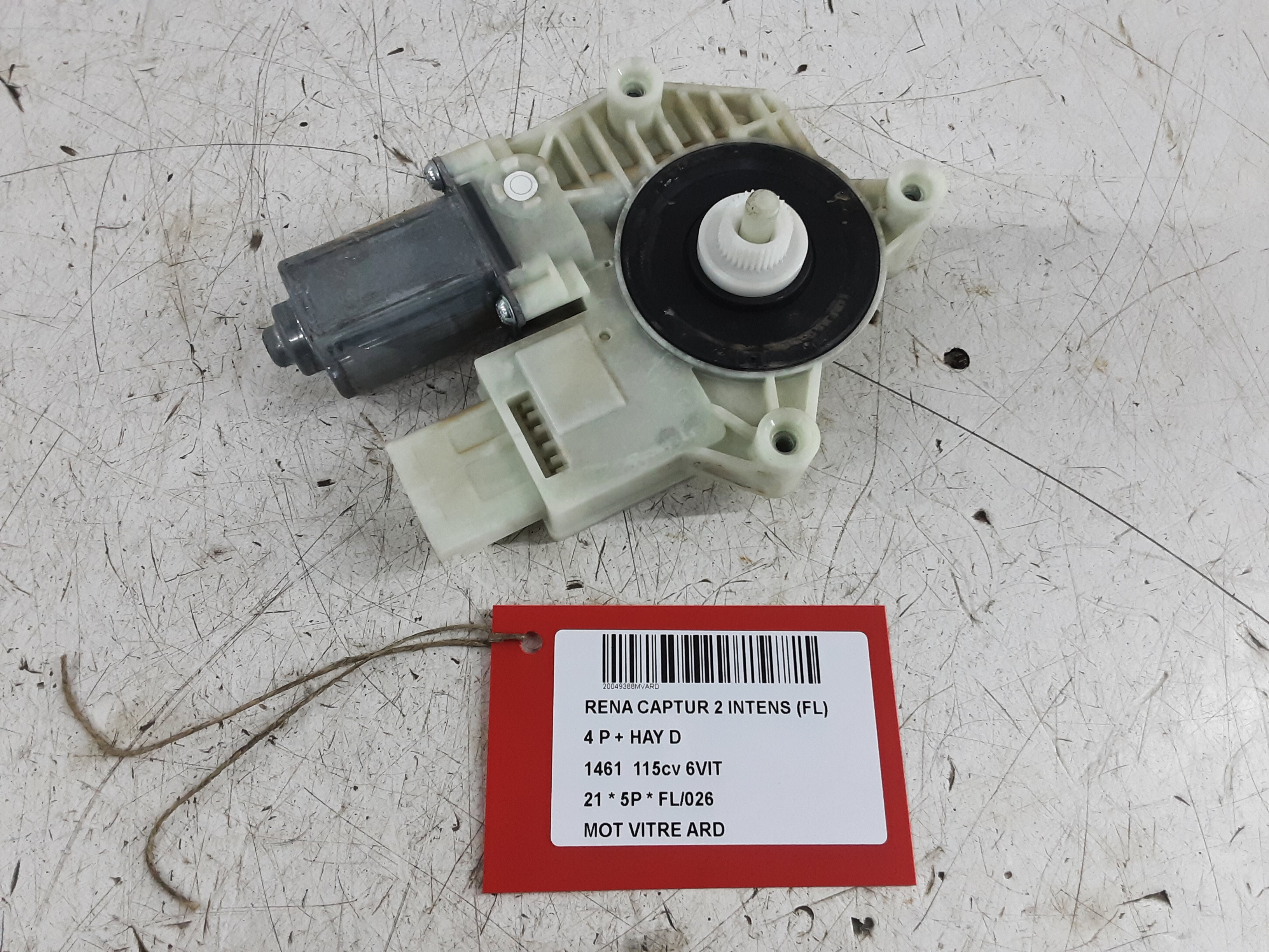 MOTEUR DE VITRE DE PORTE ARRIERE DROITE Renault CAPTUR (2) 01/20+