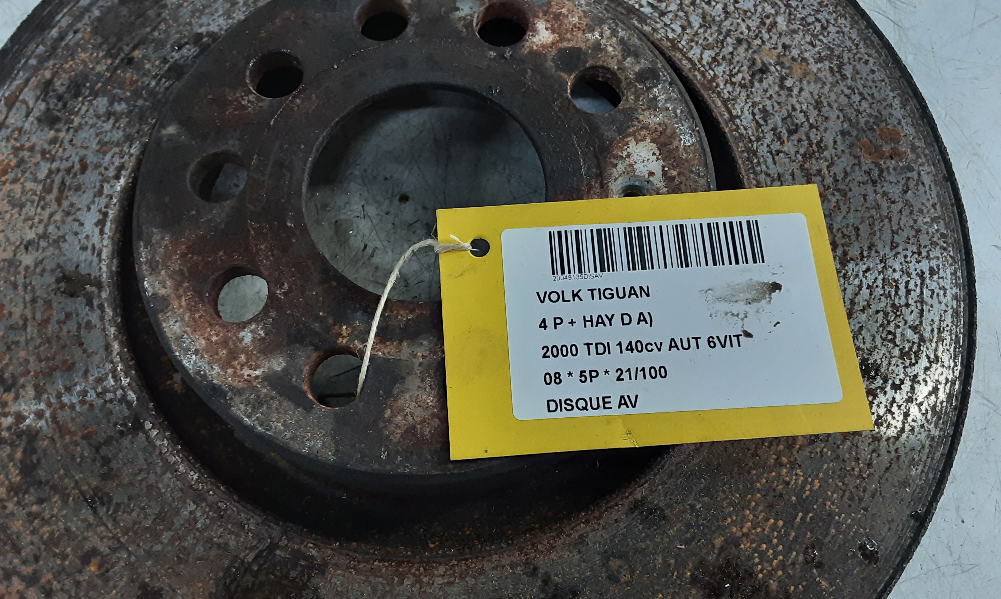 REMSCHIJF VOOR Vw TIGUAN (1) 10/07 - 06/11